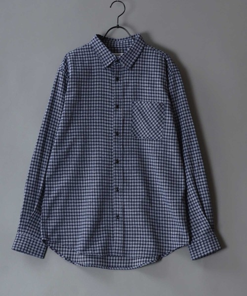 SITRY（シトリー）の「Flannel Check Shirt/チェックシャツ ネルチェックシャツ ネルシャツ（シャツ/ブラウス・メンズ・ブラック/ブラック系その他/ネイビー/レッド/ホワイト/ブラウン・M/L/LL）」の5枚目の写真