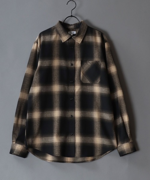 SITRY（シトリー）の「Flannel Check Shirt/チェックシャツ ネルチェックシャツ ネルシャツ（シャツ/ブラウス・メンズ・ブラック/ブラック系その他/ネイビー/レッド/ホワイト/ブラウン・M/L/LL）」の3枚目の写真