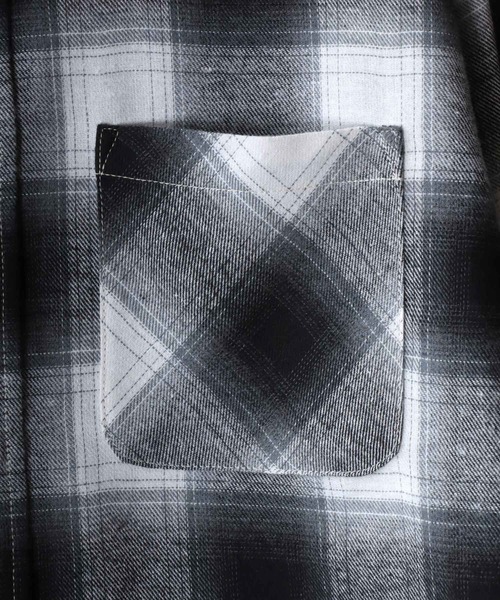 SITRY（シトリー）の「Flannel Check Shirt/チェックシャツ ネルチェックシャツ ネルシャツ（シャツ/ブラウス・メンズ・ブラック/ブラック系その他/ネイビー/レッド/ホワイト/ブラウン・M/L/LL）」の11枚目の写真