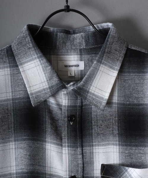 SITRY（シトリー）の「Flannel Check Shirt/チェックシャツ ネルチェックシャツ ネルシャツ（シャツ/ブラウス・メンズ・ブラック/ブラック系その他/ネイビー/レッド/ホワイト/ブラウン・M/L/LL）」の14枚目の写真