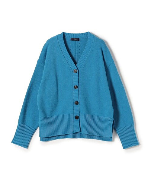 SHIPS Colors(シップス カラーズ)の「SHIPS Colors:〈手洗い可能〉フラッフィー Vネック カーディガン◇(カーディガン/ボレロ・レディース・オレンジ/オフホワイト/ブルー/ブラック・ONE SIZE)」の3枚目の写真