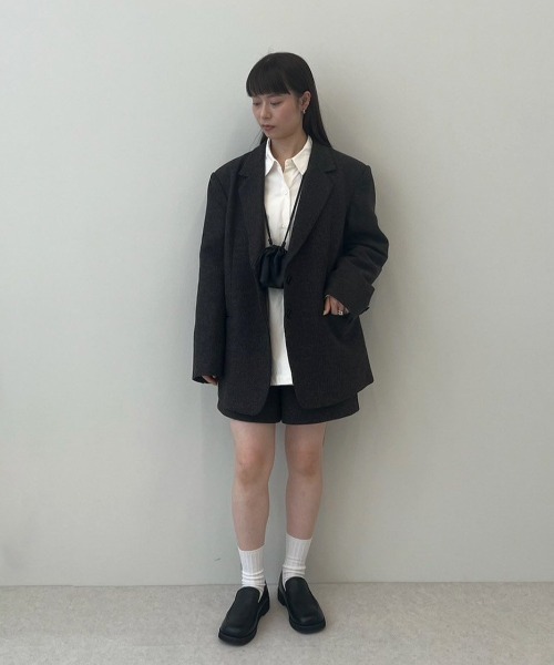 Herringbone Short Pants(その他パンツ)|anuke(アンヌーク)の Herringbone Short Pants(その他パンツ)|anuke(アンヌーク)の