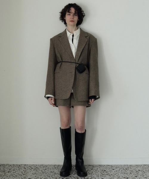 anuke(アンヌーク)の「Herringbone Short Pants(その他パンツ・レディース・ベージュ/ブラウン・36inch/38inch)」の5枚目の写真