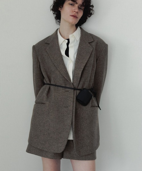 anuke(アンヌーク)の「Herringbone Short Pants(その他パンツ・レディース・ベージュ/ブラウン・36inch/38inch)」の14枚目の写真