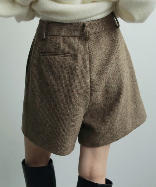 anuke(アンヌーク)の「Herringbone Short Pants(その他パンツ・レディース・ベージュ/ブラウン・36inch/38inch)」の6枚目の写真