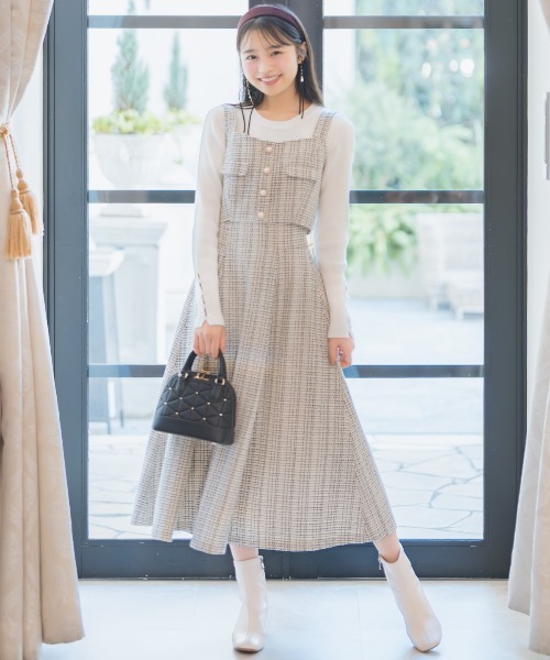 WILLSELECTION（ウィルセレクション）の「ツイードフレアスカート（スカート・レディース・ピンク/ブラック/ブルー/オフホワイト・FREE）」の19枚目の写真