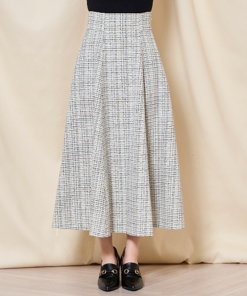 WILLSELECTION（ウィルセレクション）の「ツイードフレアスカート（スカート・レディース・ピンク/ブラック/ブルー/オフホワイト・FREE）」の7枚目の写真