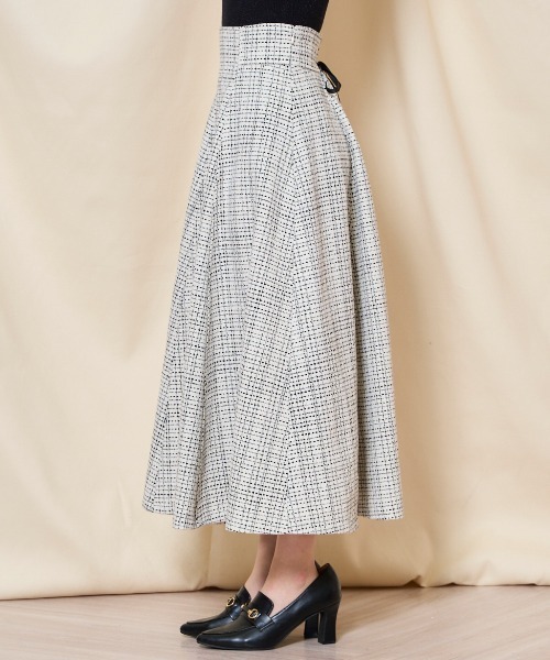 WILLSELECTION（ウィルセレクション）の「ツイードフレアスカート（スカート・レディース・ピンク/ブラック/ブルー/オフホワイト・FREE）」の12枚目の写真