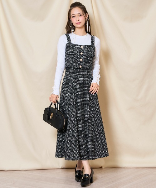 WILLSELECTION（ウィルセレクション）の「ツイードフレアスカート（スカート・レディース・ピンク/ブラック/ブルー/オフホワイト・FREE）」の15枚目の写真