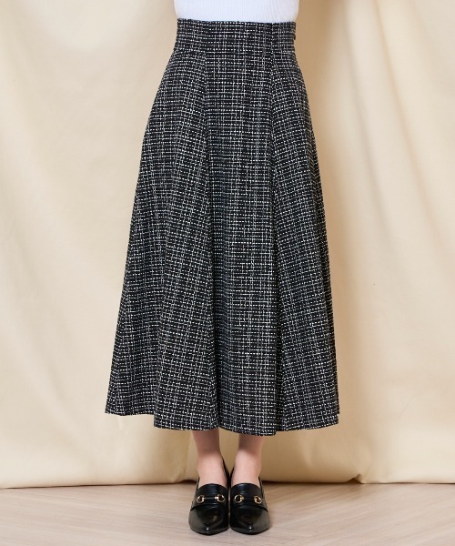 WILLSELECTION（ウィルセレクション）の「ツイードフレアスカート（スカート・レディース・ピンク/ブラック/ブルー/オフホワイト・FREE）」の14枚目の写真