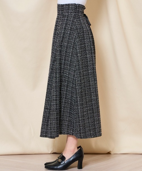 WILLSELECTION（ウィルセレクション）の「ツイードフレアスカート（スカート・レディース・ピンク/ブラック/ブルー/オフホワイト・FREE）」の11枚目の写真