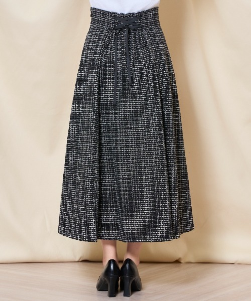 WILLSELECTION（ウィルセレクション）の「ツイードフレアスカート（スカート・レディース・ピンク/ブラック/ブルー/オフホワイト・FREE）」の6枚目の写真