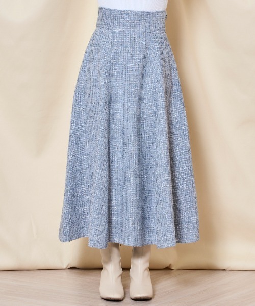 WILLSELECTION（ウィルセレクション）の「ツイードフレアスカート（スカート・レディース・ピンク/ブラック/ブルー/オフホワイト・FREE）」の13枚目の写真