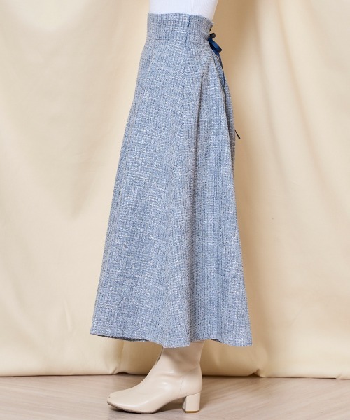 WILLSELECTION（ウィルセレクション）の「ツイードフレアスカート（スカート・レディース・ピンク/ブラック/ブルー/オフホワイト・FREE）」の10枚目の写真