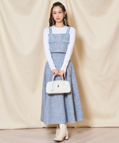 WILLSELECTION（ウィルセレクション）の「ツイードフレアスカート（スカート・レディース・ピンク/ブラック/ブルー/オフホワイト・FREE）」の16枚目の写真