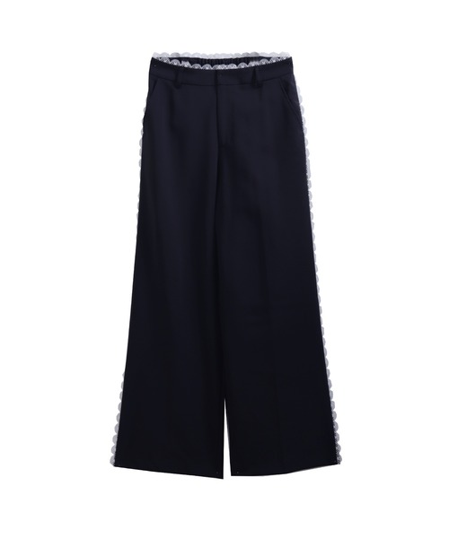Fit more（フィットモア）の「レーストリムワイドパンツ（その他パンツ・レディース・ネイビー/ブラウン/ブラック・S/M/PS）」の22枚目の写真