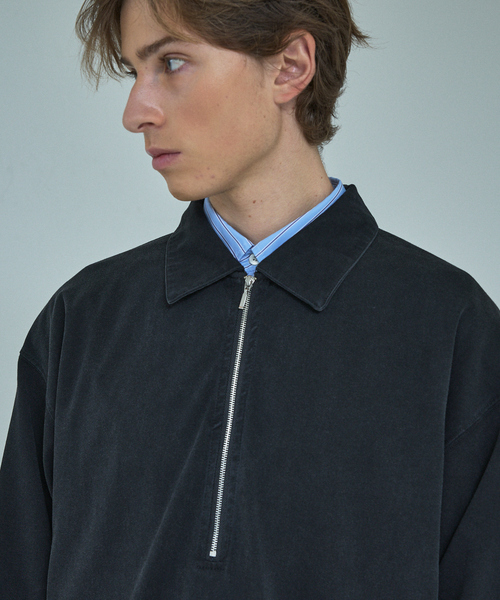 ABAHOUSE(アバハウス)の「【ウォッシュ加工】ロング ハーフジップ プルオーバー / ジップポロ(Tシャツ/カットソー・メンズ・ホワイト/ブラック/ボルドー・48/46)」の14枚目の写真