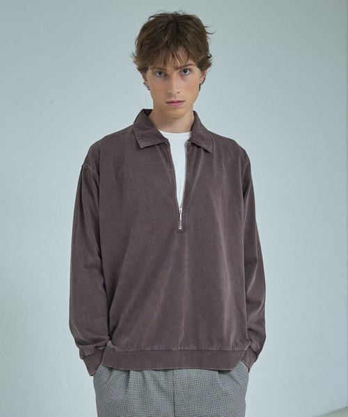 ABAHOUSE(アバハウス)の「【ウォッシュ加工】ロング ハーフジップ プルオーバー / ジップポロ(Tシャツ/カットソー・メンズ・ホワイト/ブラック/ボルドー・48/46)」の20枚目の写真