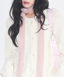 ILLIGO（イリゴ）の「【日本未発売/WEB限定】ILLIGO(イリゴ)/2WAY ブローチ付き チョーカー タイ アンゴラ マフラー/FLEUR ANGORA MUFFLER（マフラー）」