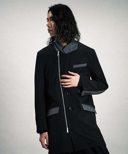 NO ID.（ノーアイディ）の「【NO ID.】Changing Zip 2B Chester Jacket / チェンジング ジップ 2ボタン チェスター ジャケット（チェスターコート・メンズ・その他23/ブラック・2/1）」の13枚目の写真