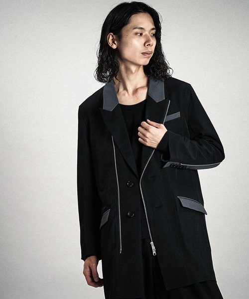 NO ID.（ノーアイディ）の「【NO ID.】Changing Zip 2B Chester Jacket / チェンジング ジップ 2ボタン チェスター ジャケット（チェスターコート・メンズ・その他23/ブラック・2/1）」の14枚目の写真