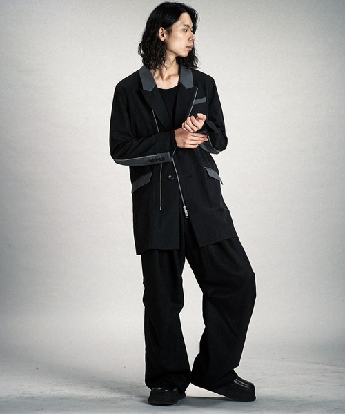 NO ID.（ノーアイディ）の「【NO ID.】Changing Zip 2B Chester Jacket / チェンジング ジップ 2ボタン チェスター ジャケット（チェスターコート・メンズ・その他23/ブラック・2/1）」の15枚目の写真