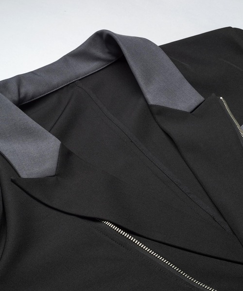 NO ID.（ノーアイディ）の「【NO ID.】Changing Zip 2B Chester Jacket / チェンジング ジップ 2ボタン チェスター ジャケット（チェスターコート・メンズ・その他23/ブラック・2/1）」の18枚目の写真