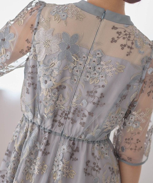 Andemiu（アンデミュウ）の「フラワーシシュウドレス601512（ドレス・レディース・ブラック/グリーン/ブルー・MEDIUM/LARGE）」の10枚目の写真