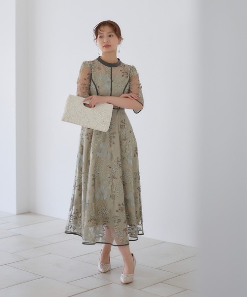 Andemiu（アンデミュウ）の「フラワーシシュウドレス601512（ドレス・レディース・ブラック/グリーン/ブルー・MEDIUM/LARGE）」の13枚目の写真