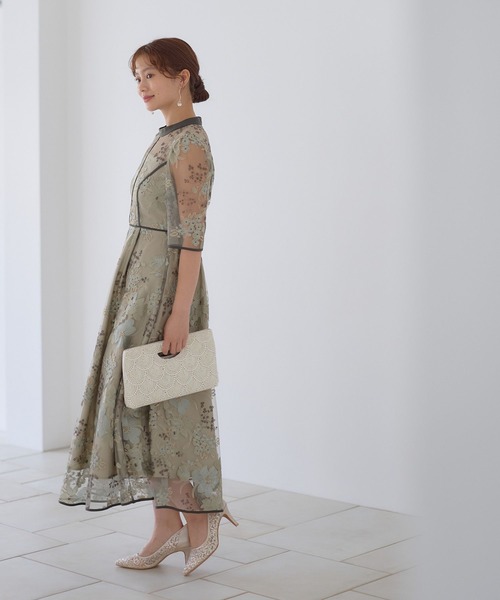 Andemiu（アンデミュウ）の「フラワーシシュウドレス601512（ドレス・レディース・ブラック/グリーン/ブルー・MEDIUM/LARGE）」の14枚目の写真