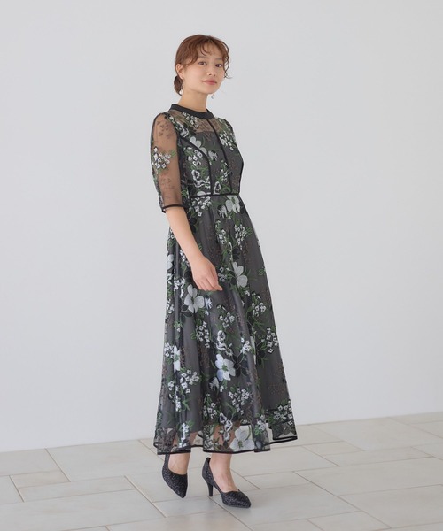 Andemiu（アンデミュウ）の「フラワーシシュウドレス601512（ドレス・レディース・ブラック/グリーン/ブルー・MEDIUM/LARGE）」の15枚目の写真