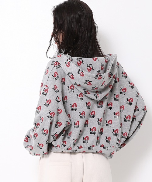 ANAP（アナップ）の「I LOVE anap 裏毛 ダブル ジップ スウェット パーカー（パーカー・レディース・ピンク/グレー/アイボリー・F）」の17枚目の写真