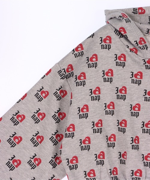 ANAP（アナップ）の「I LOVE anap 裏毛 ダブル ジップ スウェット パーカー（パーカー・レディース・ピンク/グレー/アイボリー・F）」の8枚目の写真