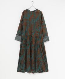 URBAN RESEARCH ROSSO WOMEN（アーバンリサーチ　ロッソ）の「フロッキープリントティアードワンピース（ワンピース）」