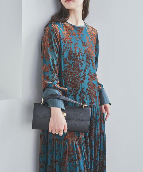 URBAN RESEARCH ROSSO WOMEN（アーバンリサーチ　ロッソ）の「フロッキープリントティアードワンピース（ワンピース・レディース・グリーン系その他/ブラック・FREE）」の11枚目の写真