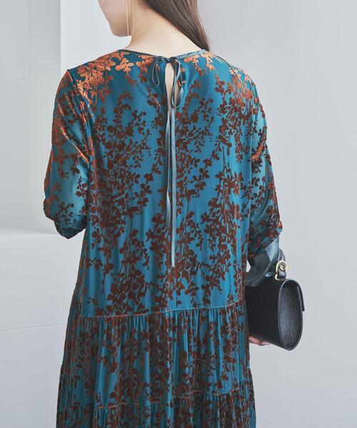 URBAN RESEARCH ROSSO WOMEN（アーバンリサーチ　ロッソ）の「フロッキープリントティアードワンピース（ワンピース・レディース・グリーン系その他/ブラック・FREE）」の13枚目の写真