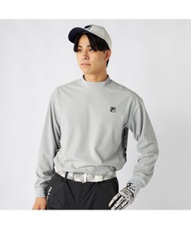 FILA GOLF フィラゴルフ ゴルフウェア ワンポイント ロゴ バックプリント 吸水速乾 UVカット 長袖 モックネックシャツ