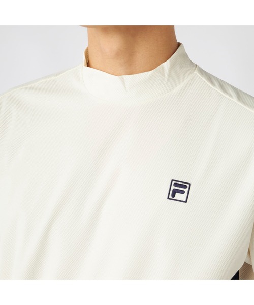 FILA GOLF(フィラゴルフ )の「FILA GOLF フィラゴルフ ゴルフウェア ワンポイント ロゴ バックプリント 吸水速乾 UVカット 長袖 モックネックシャツ(シャツ/ブラウス・メンズ・ホワイト/ブラック/グレー・M/LL/3L/L)」の7枚目の写真