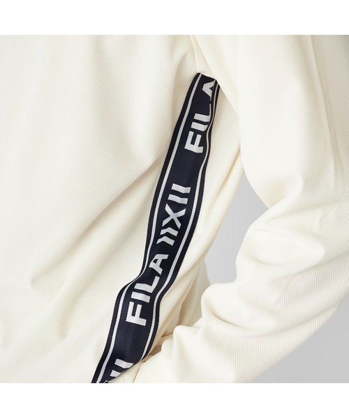 FILA GOLF(フィラゴルフ )の「FILA GOLF フィラゴルフ ゴルフウェア ワンポイント ロゴ バックプリント 吸水速乾 UVカット 長袖 モックネックシャツ(シャツ/ブラウス・メンズ・ホワイト/ブラック/グレー・M/LL/3L/L)」の9枚目の写真