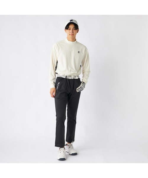 FILA GOLF(フィラゴルフ )の「FILA GOLF フィラゴルフ ゴルフウェア ワンポイント ロゴ バックプリント 吸水速乾 UVカット 長袖 モックネックシャツ(シャツ/ブラウス・メンズ・ホワイト/ブラック/グレー・M/LL/3L/L)」の14枚目の写真