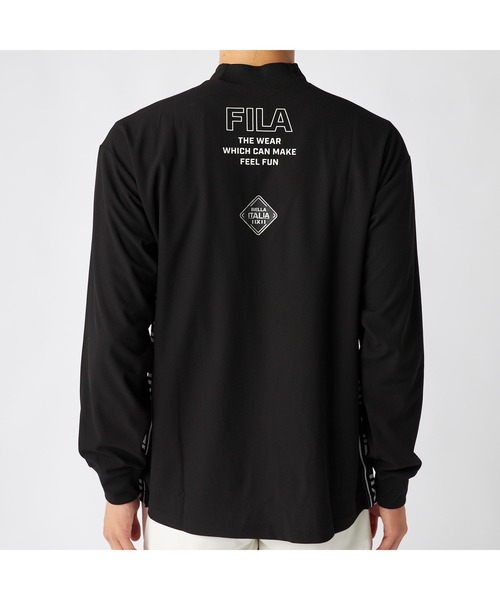FILA GOLF(フィラゴルフ )の「FILA GOLF フィラゴルフ ゴルフウェア ワンポイント ロゴ バックプリント 吸水速乾 UVカット 長袖 モックネックシャツ(シャツ/ブラウス・メンズ・ホワイト/ブラック/グレー・M/LL/3L/L)」の17枚目の写真