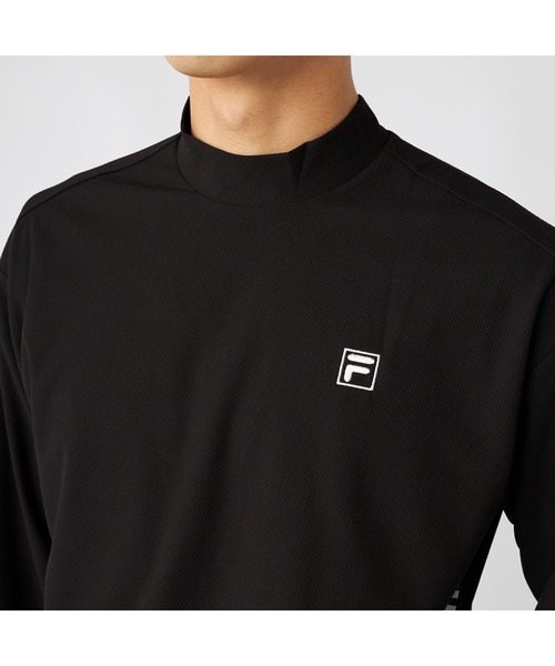 FILA GOLF(フィラゴルフ )の「FILA GOLF フィラゴルフ ゴルフウェア ワンポイント ロゴ バックプリント 吸水速乾 UVカット 長袖 モックネックシャツ(シャツ/ブラウス・メンズ・ホワイト/ブラック/グレー・M/LL/3L/L)」の18枚目の写真