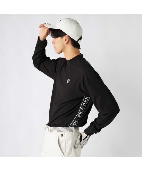 FILA GOLF(フィラゴルフ )の「FILA GOLF フィラゴルフ ゴルフウェア ワンポイント ロゴ バックプリント 吸水速乾 UVカット 長袖 モックネックシャツ(シャツ/ブラウス・メンズ・ホワイト/ブラック/グレー・M/LL/3L/L)」の21枚目の写真