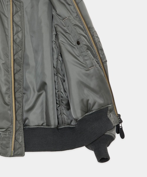 markaware(マーカウェア)の「【markaware/marka】ナイロンツイル / MA-1(MA-1・メンズ・セージグリーン/ブラック・1/2)」の9枚目の写真