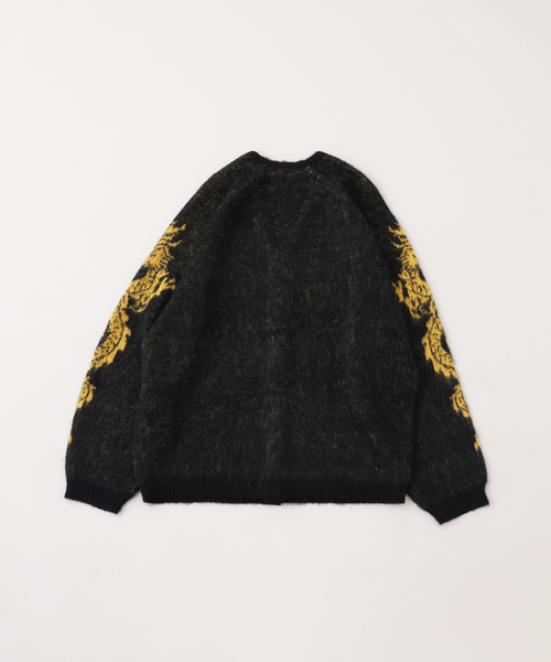 THRIFTY LOOK(スリフティールック)の「THRIFTY LOOK / スリフティ ルック Raglan Sleeve Logo Cardigan(カーディガン/ボレロ・メンズ・ブラック/ブラック系その他・MEDIUM/LARGE)」の7枚目の写真