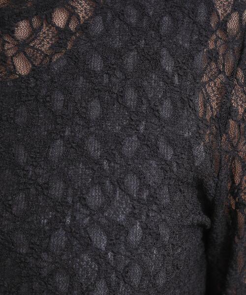 Cutie Blonde（キューティーブロンド）の「【S-LL】上品なレースハイネックトップス（Tシャツ/カットソー・レディース・ブラック/ブラウン系その他/ホワイト・01/02/03/04）」の9枚目の写真