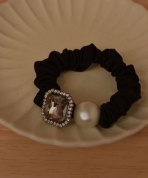 TONE SELECT GOODS | 【resonance】キラキラ ビジュー 大粒パール シュシュ【オケージョン】(シュシュ)