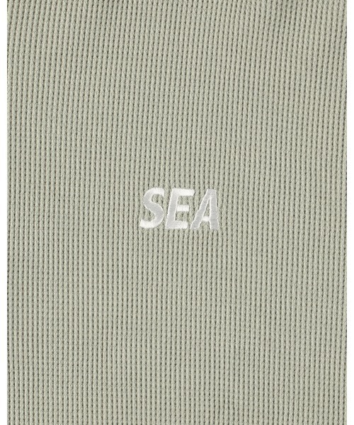 WIND AND SEA(ウィンダンシー)の「Waffle Zip Up Sweatshirt(パーカー・メンズ・セージグリーン・S/M/L/XL)」の2枚目の写真