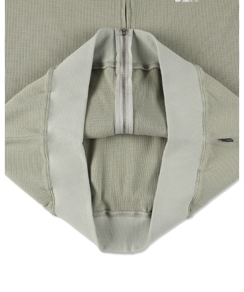 WIND AND SEA(ウィンダンシー)の「Waffle Zip Up Sweatshirt(パーカー・メンズ・セージグリーン・S/M/L/XL)」の4枚目の写真