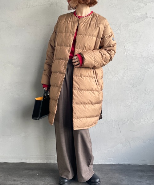 ORCIVAL（オーシバル）の「[ORCIVAL/オーシバル] ラウンドネック ロング ダウンコート（ダウンジャケット/コート・レディース・ブラック/オリーブ/キャメル・2）」の6枚目の写真